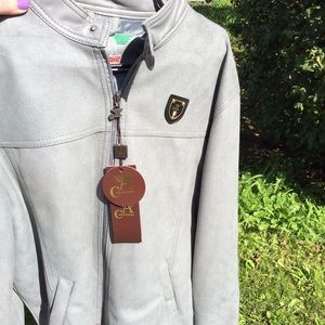 Grey Suede Leather Jacket NWT Men’s XL